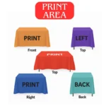 Custom Tablecloth for Events Color Chart Print Area