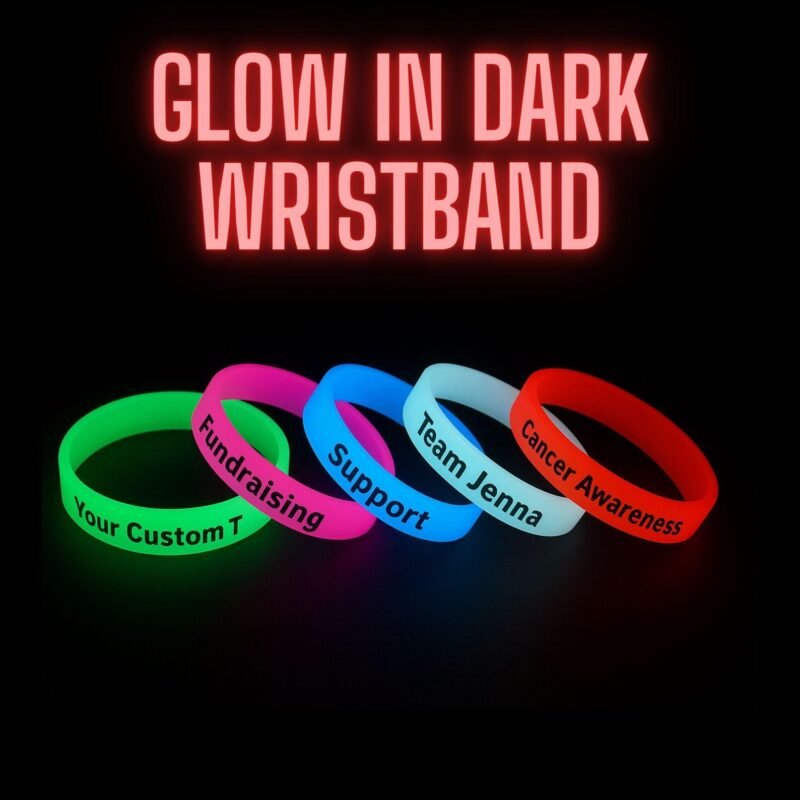Custom Glow in Dark Silicone Wristbands