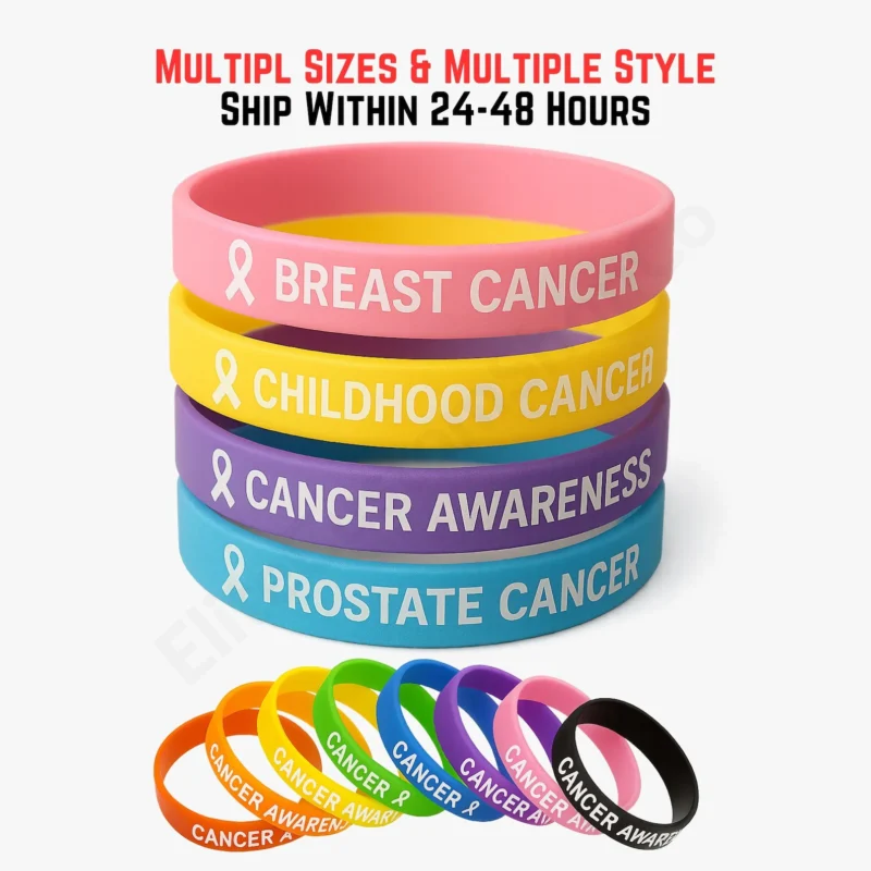 custom cancer awareness silicone wristband