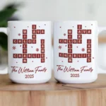 Personalized Family Name Mug Scrabble Crossword Gift - Image 4