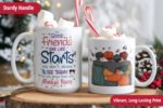 Friendship Mug - Good Friends Are Like Stars Quote - Image 3