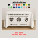 Personalized Fundraising Table Cover for Awareness Campaigns, Nonprofit Events & Donation Booth Displays - Image 2