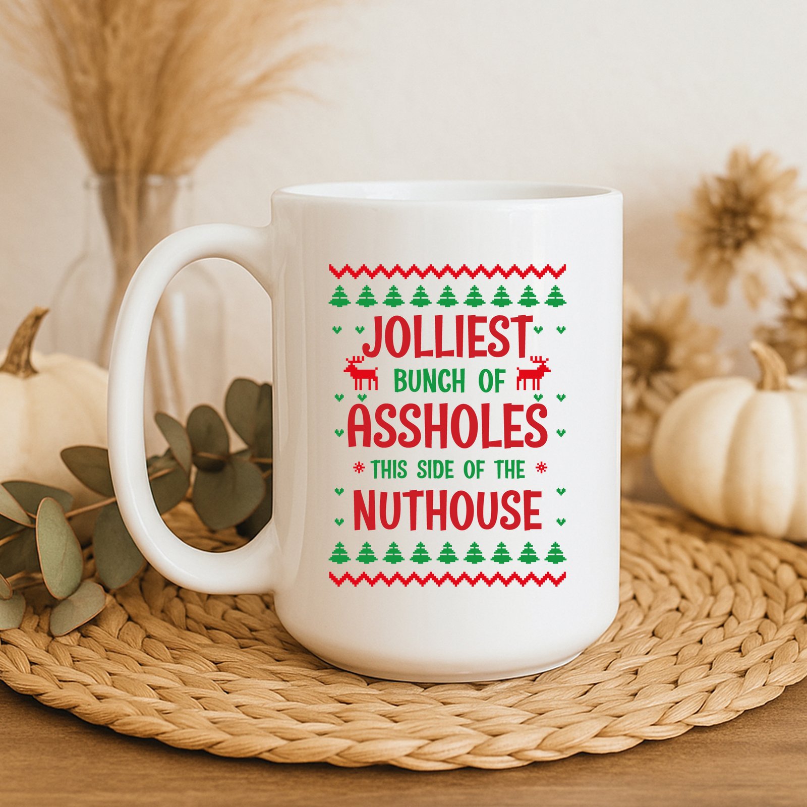 this side of the nuthouse squire mockup Ceramic Coffee Mug – Funny Humorous Gift for Holidays & Office - Image 1
