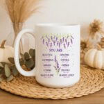 Inspirational “You Are” Scripture Mug – Lavender Inspirational Mug | Encouraging Quote Coffee Cup
