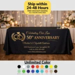 Personalized Wedding Anniversary Table Throw